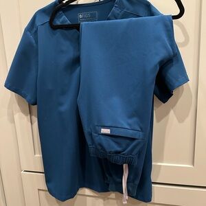 Mens Figs Teal Scrub Set